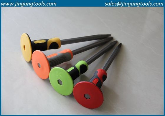 Cold chisel with rubber soft grip