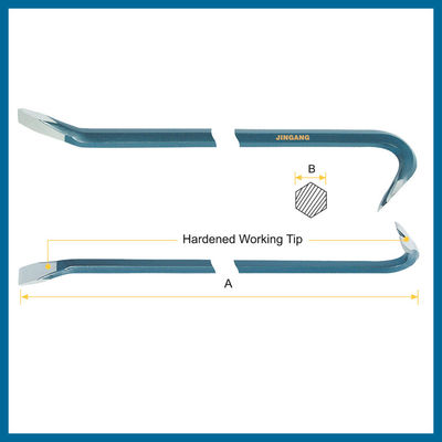 WRECKING-BAR-HEXAGONAL-GOOSENECK, pry bar wrecking bar china manufacturer, competitive price