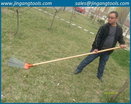 Metal fire swatter with long wood handle