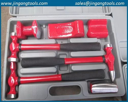 Auto repair hammer set with wooden handle
