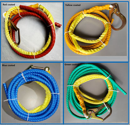 20ft Yellow Green Blue Red No Tangle Tagline With Snap Hook HIGHEASY Tangle Resistant Coated Taglines