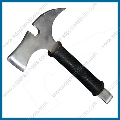 mutil-purpose fireman's insulated waist axe with black rubber cover, chrome plated axe, fire fighting hatchet