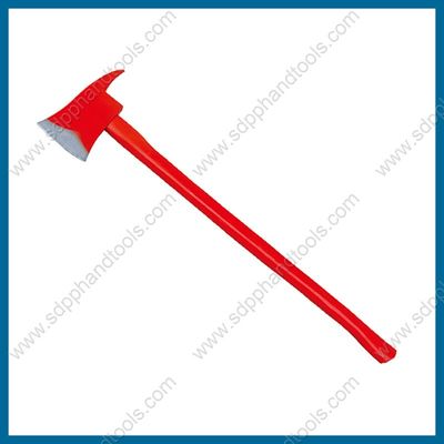 6LB fire fighting axe with wood handle, red color handle, high quality forcible entry tool, fire rescue tool