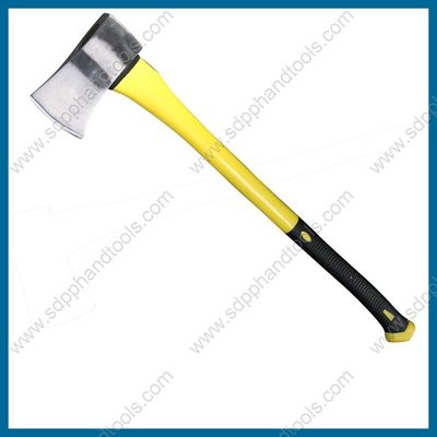 GS axe with fiberglass handle, felling axe with fiber handle, single bit axe, camping axe with handle
