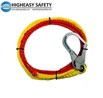 20ft Tagline redtail coated no tangle with snaphook, High visibility red or orange coated end tagline for easy safe grip, HIGHEASY REDTAIL TAGLINE