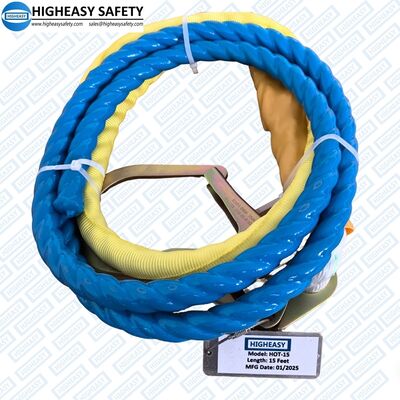 45ft Yellow Green Blue Red No Tangle Tagline With Snap Hook HIGHEASY Tangle Resistant Coated Taglines