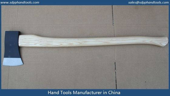 long handle felling axe with fiberglass handle, black high carbon steel axe head with yellow black fiberglass axe handle