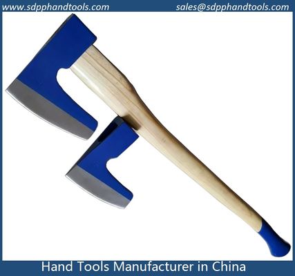 high quality steel forged bearded axe/hatchet with wooden handle, axes hatchets factory from China