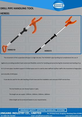 HIGHEASY pipe handling tool use of tag lines handling landing of up to 5 1/2-inch pipe