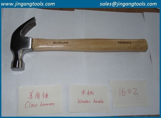 martillos de garra con la manija de madera de la nuez dura
