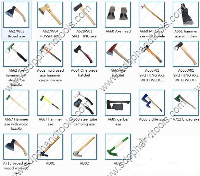 Los pedazos del hacha que parten A666 son más acuncados con la ceniza handle-2kg, 3kg, manija de madera de los 91cm que los mazos partidos disminuyen